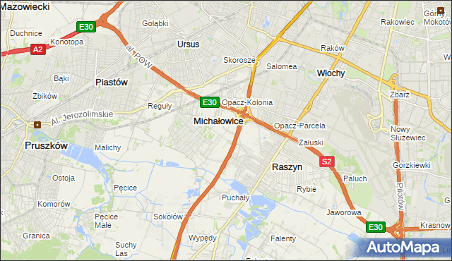 mapa Opacz Mała, Opacz Mała na mapie Targeo