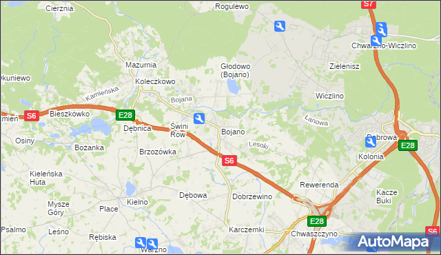 mapa Bojano, Bojano na mapie Targeo