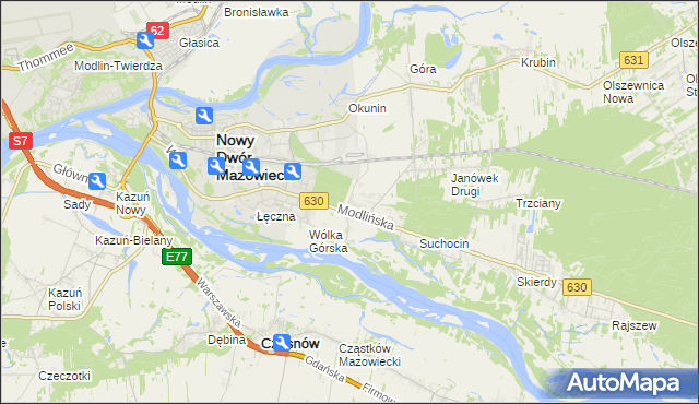 mapa Boża Wola gmina Jabłonna, Boża Wola gmina Jabłonna na mapie Targeo