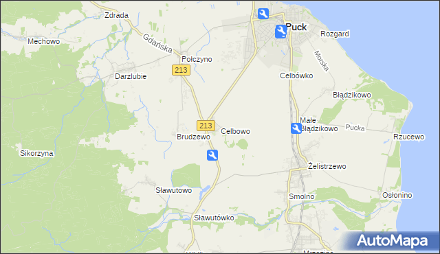 mapa Celbowo, Celbowo na mapie Targeo