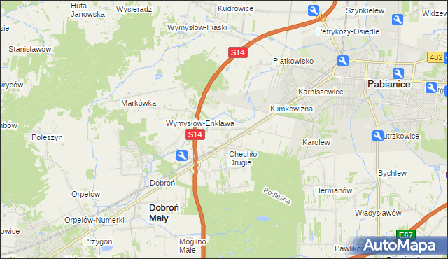 mapa Chechło Pierwsze, Chechło Pierwsze na mapie Targeo