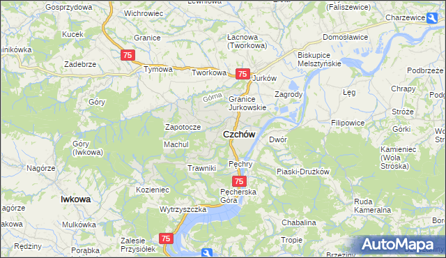 mapa Czchów, Czchów na mapie Targeo