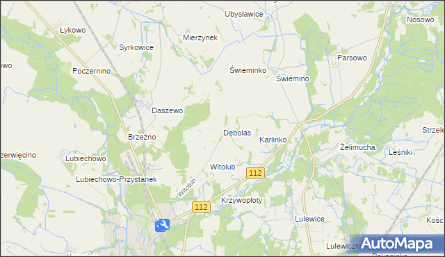mapa Dębolas, Dębolas na mapie Targeo