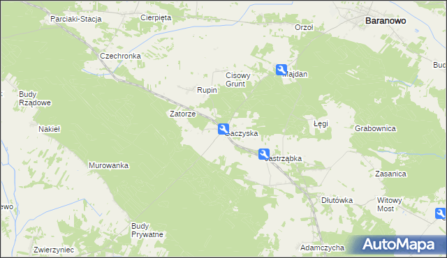 mapa Gaczyska, Gaczyska na mapie Targeo