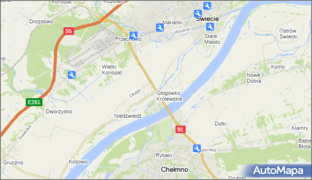mapa Głogówko Królewskie, Głogówko Królewskie na mapie Targeo