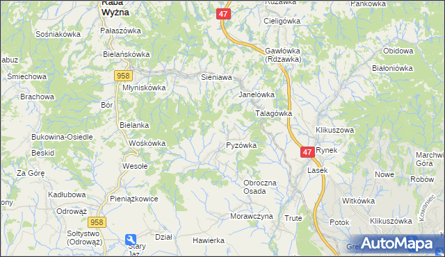 mapa Grapa, Grapa na mapie Targeo