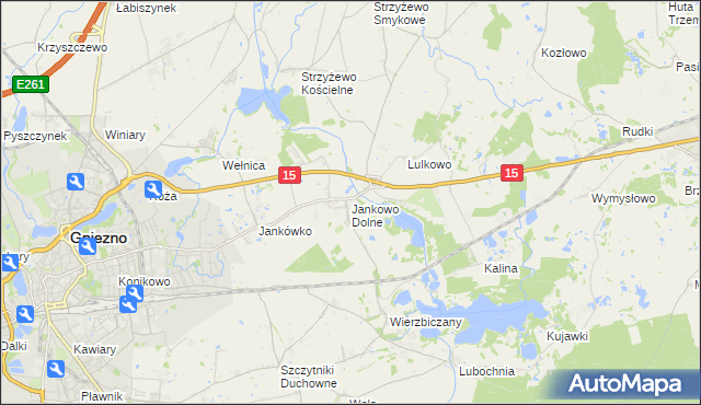 mapa Jankowo Dolne, Jankowo Dolne na mapie Targeo