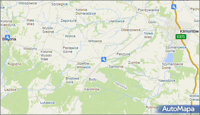 mapa Jurkowice gmina Bogoria, Jurkowice gmina Bogoria na mapie Targeo