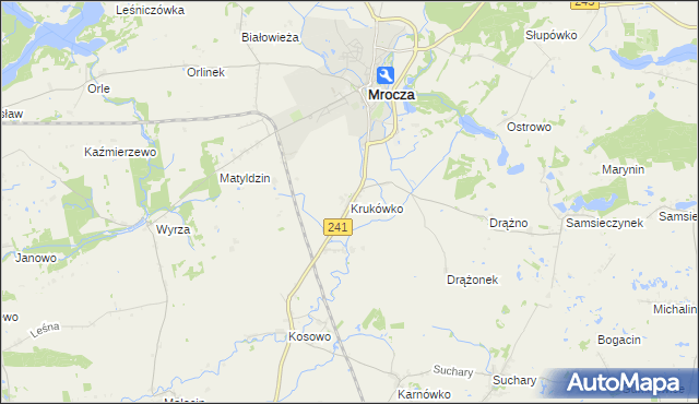 mapa Krukówko, Krukówko na mapie Targeo