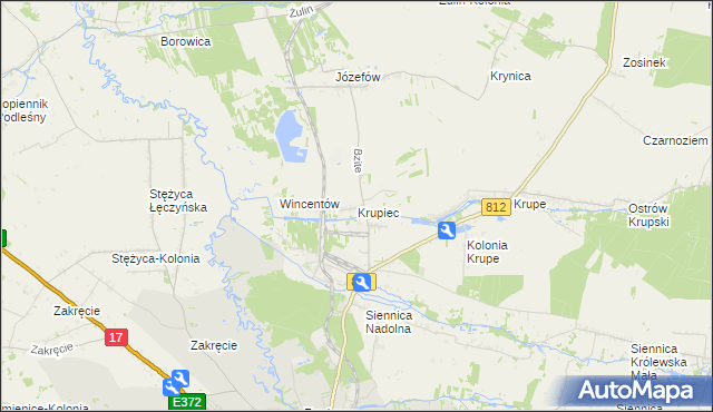 mapa Krupiec, Krupiec na mapie Targeo