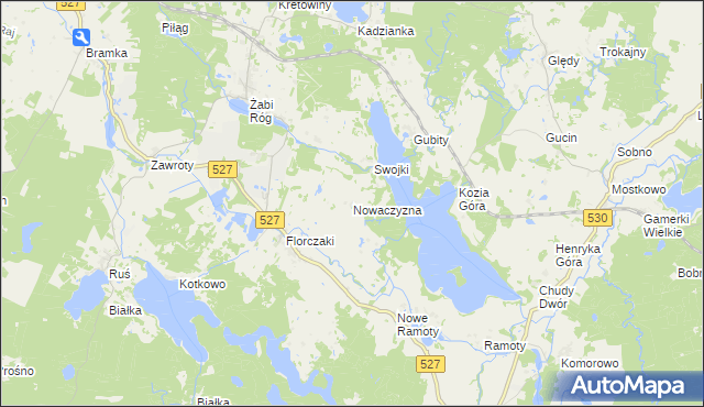 mapa Nowaczyzna, Nowaczyzna na mapie Targeo