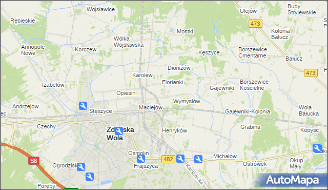 mapa Ochraniew, Ochraniew na mapie Targeo