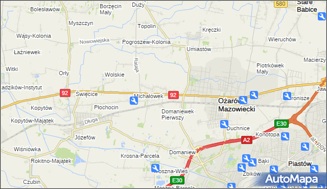 mapa Ołtarzew, Ołtarzew na mapie Targeo