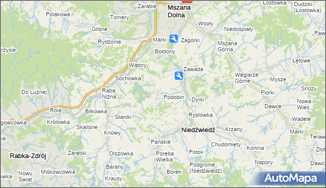 mapa Podobin, Podobin na mapie Targeo