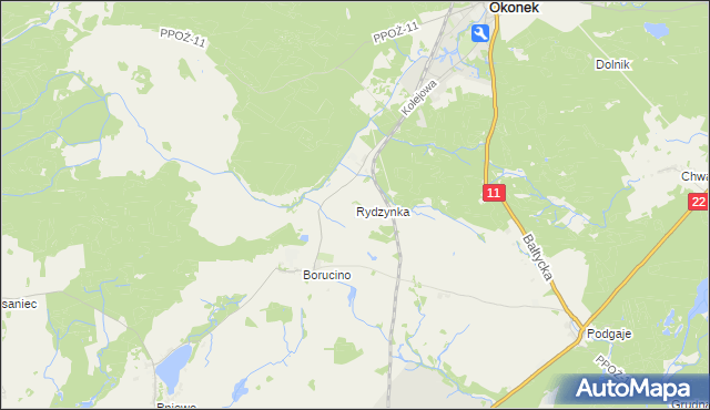 mapa Rydzynka, Rydzynka na mapie Targeo