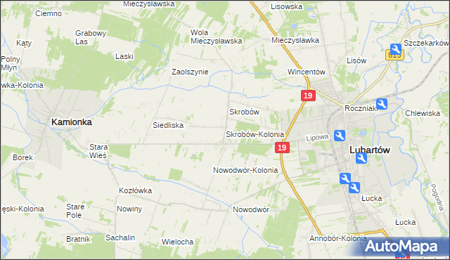 mapa Skrobów-Kolonia, Skrobów-Kolonia na mapie Targeo