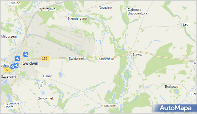 mapa Smardzko, Smardzko na mapie Targeo
