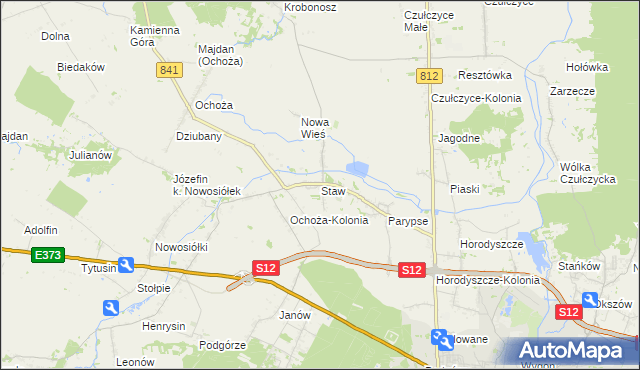 mapa Staw gmina Chełm, Staw gmina Chełm na mapie Targeo