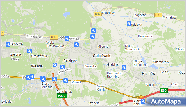 mapa Sulejówek, Sulejówek na mapie Targeo