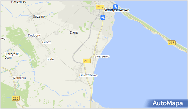 mapa Swarzewo, Swarzewo na mapie Targeo