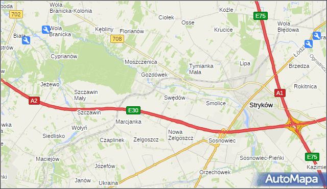 mapa Swędów, Swędów na mapie Targeo