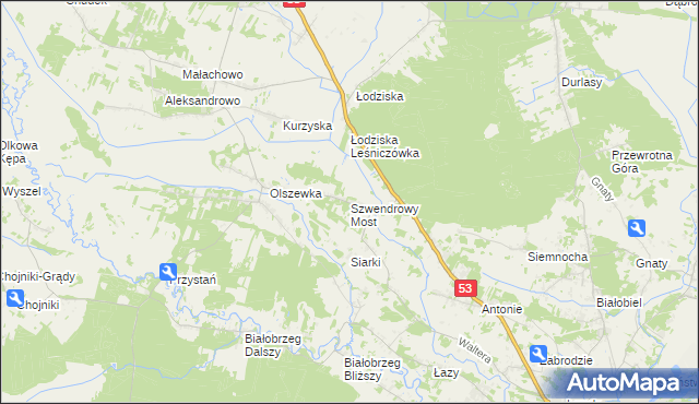 mapa Szwendrowy Most, Szwendrowy Most na mapie Targeo