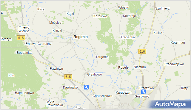 mapa Targonie, Targonie na mapie Targeo