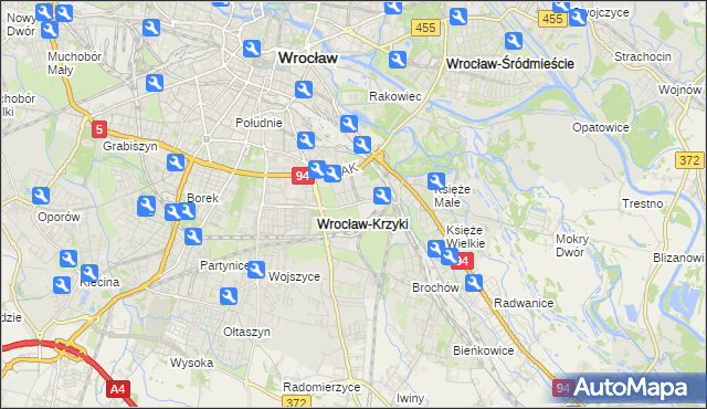 mapa Tarnogaj, Tarnogaj na mapie Targeo