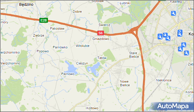 mapa Tatów, Tatów na mapie Targeo