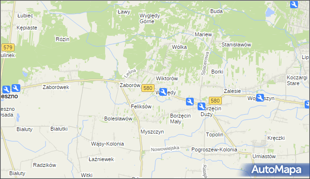 mapa Wyględy, Wyględy na mapie Targeo