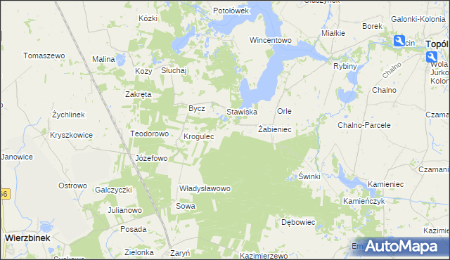 mapa Wyrobki gmina Topólka, Wyrobki gmina Topólka na mapie Targeo