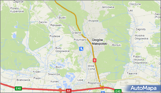 mapa Zabajka, Zabajka na mapie Targeo