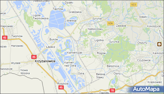mapa Bluszczów, Bluszczów na mapie Targeo