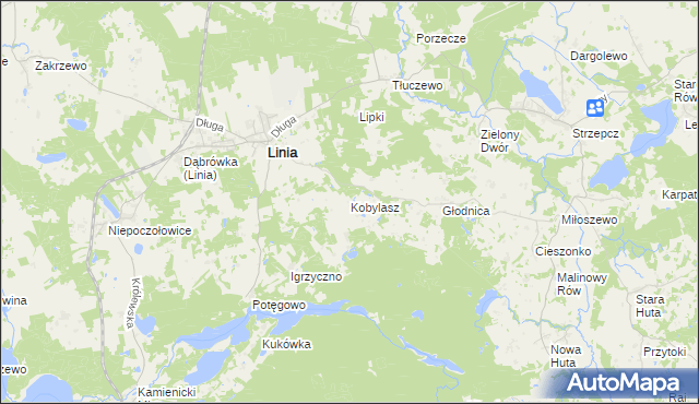 mapa Kobylasz, Kobylasz na mapie Targeo