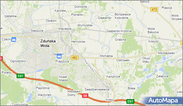 mapa Krobanów, Krobanów na mapie Targeo