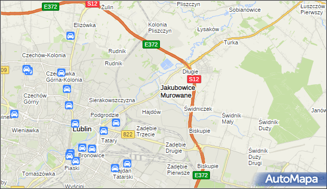 mapa Wólka powiat lubelski, Wólka powiat lubelski na mapie Targeo