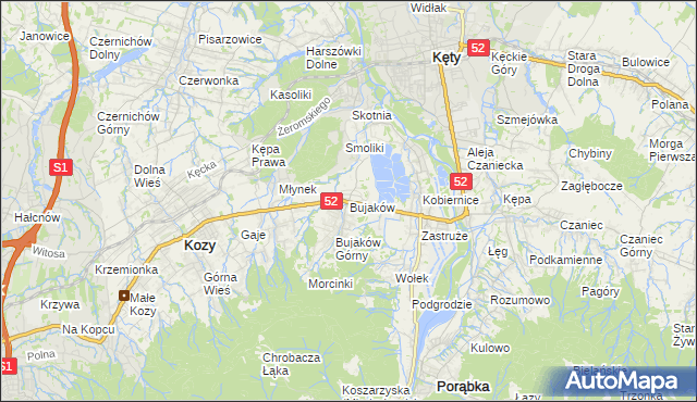 mapa Bujaków, Bujaków na mapie Targeo