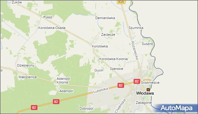 mapa Korolówka-Kolonia, Korolówka-Kolonia na mapie Targeo