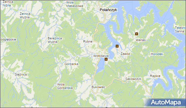 mapa Wołkowyja, Wołkowyja na mapie Targeo