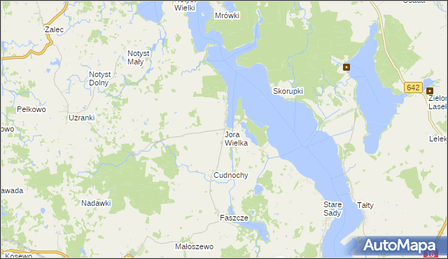 mapa Jora Wielka, Jora Wielka na mapie Targeo