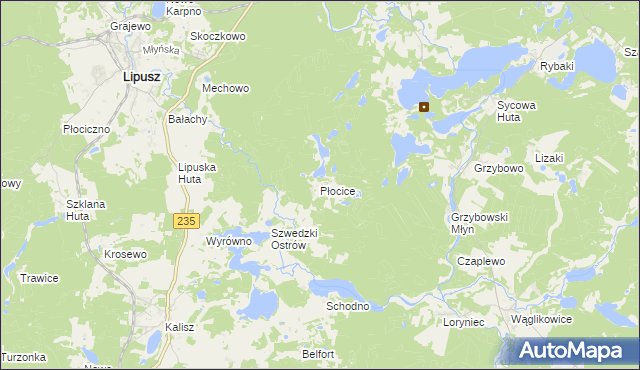 mapa Płocice, Płocice na mapie Targeo