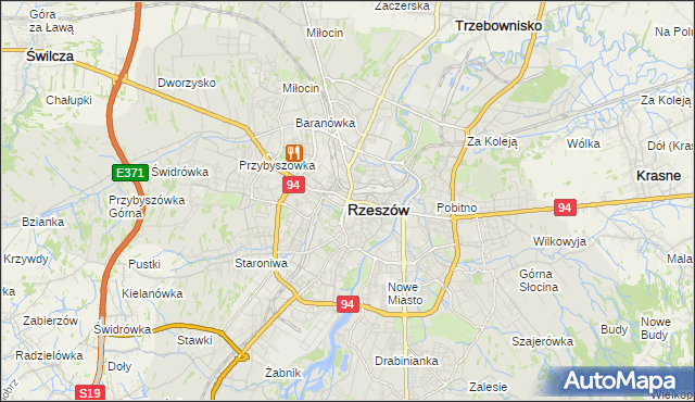 mapa Rzeszów, Rzeszów na mapie Targeo