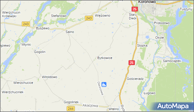 mapa Bytkowice, Bytkowice na mapie Targeo