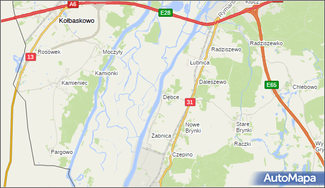 mapa Dębce, Dębce na mapie Targeo