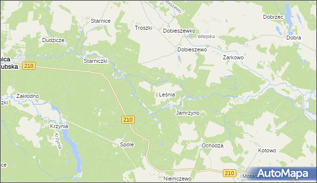 mapa Leśnia, Leśnia na mapie Targeo