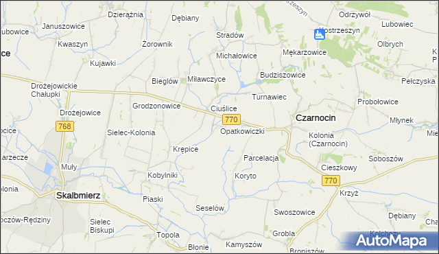 mapa Opatkowiczki, Opatkowiczki na mapie Targeo