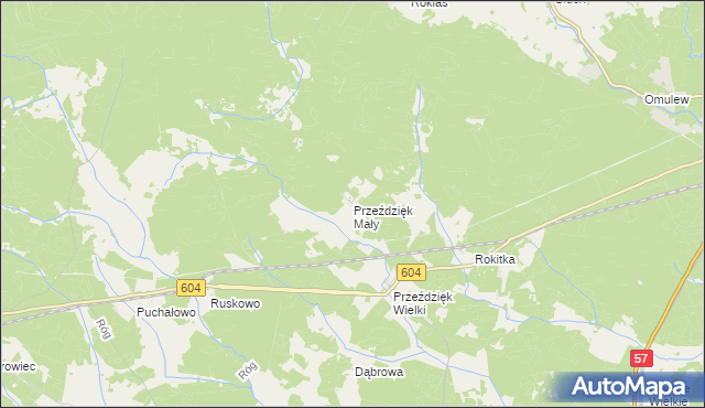 mapa Przeździęk Mały, Przeździęk Mały na mapie Targeo