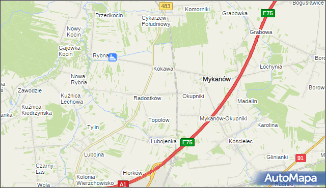 mapa Radostków-Kolonia, Radostków-Kolonia na mapie Targeo