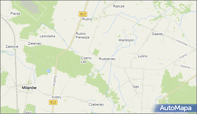 mapa Rudzieniec, Rudzieniec na mapie Targeo