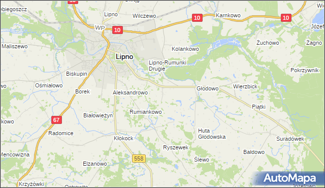 mapa Rumunki Głodowskie, Rumunki Głodowskie na mapie Targeo